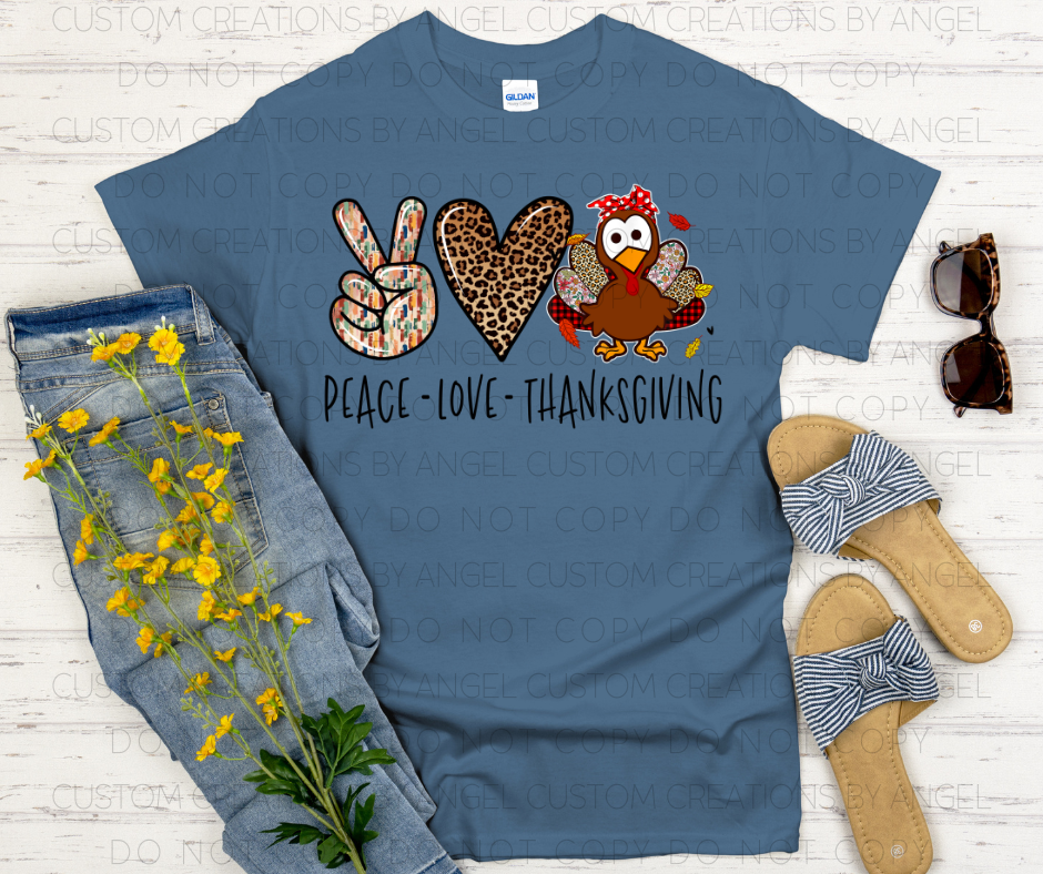 Peace Love Thanksgiving T-Shirt